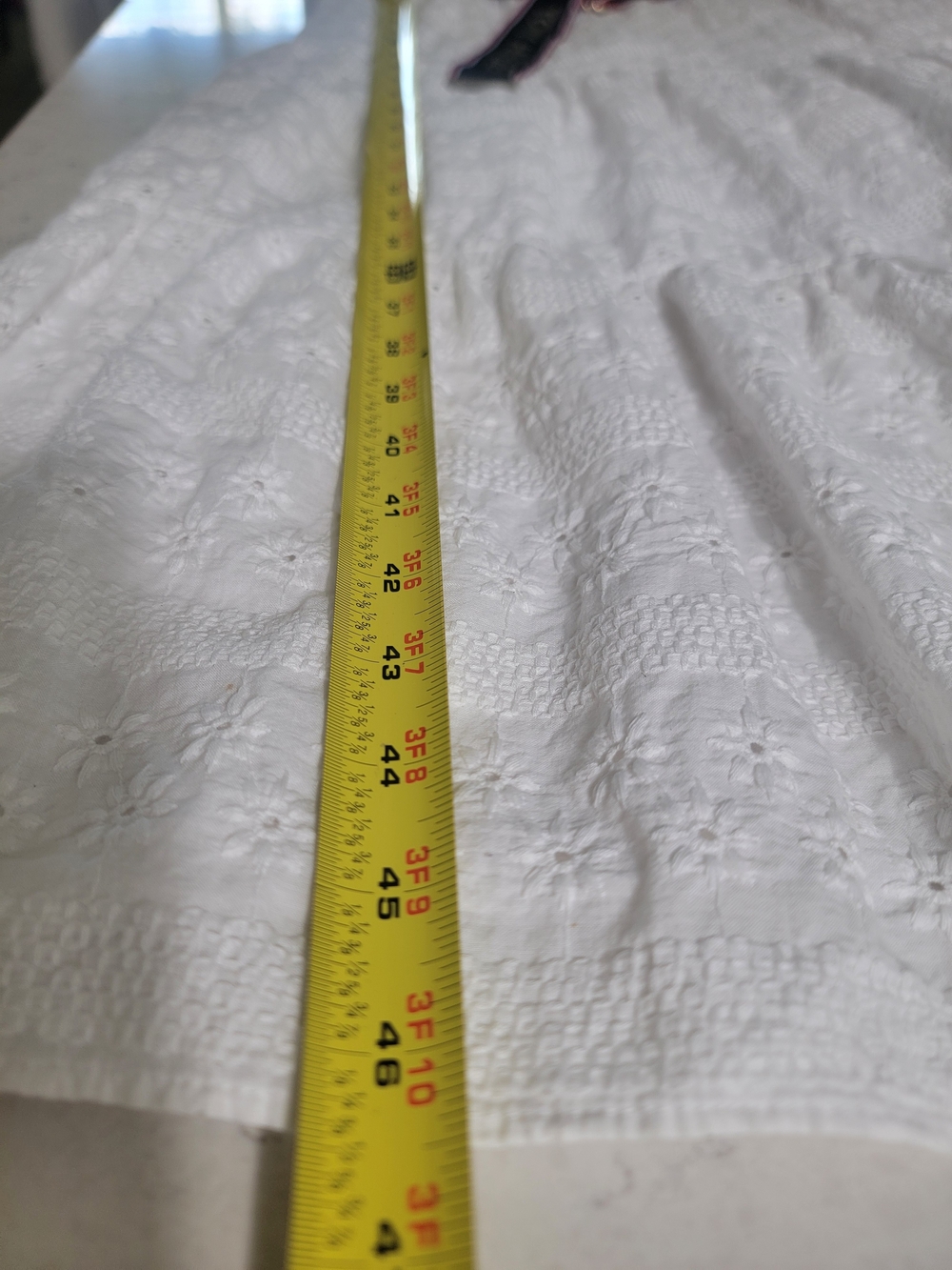 Tommy Hilfiger White Eyelet Midi Dress Logo Ribbon Belt Size 14 Tea Party chic - Picture 7 of 14